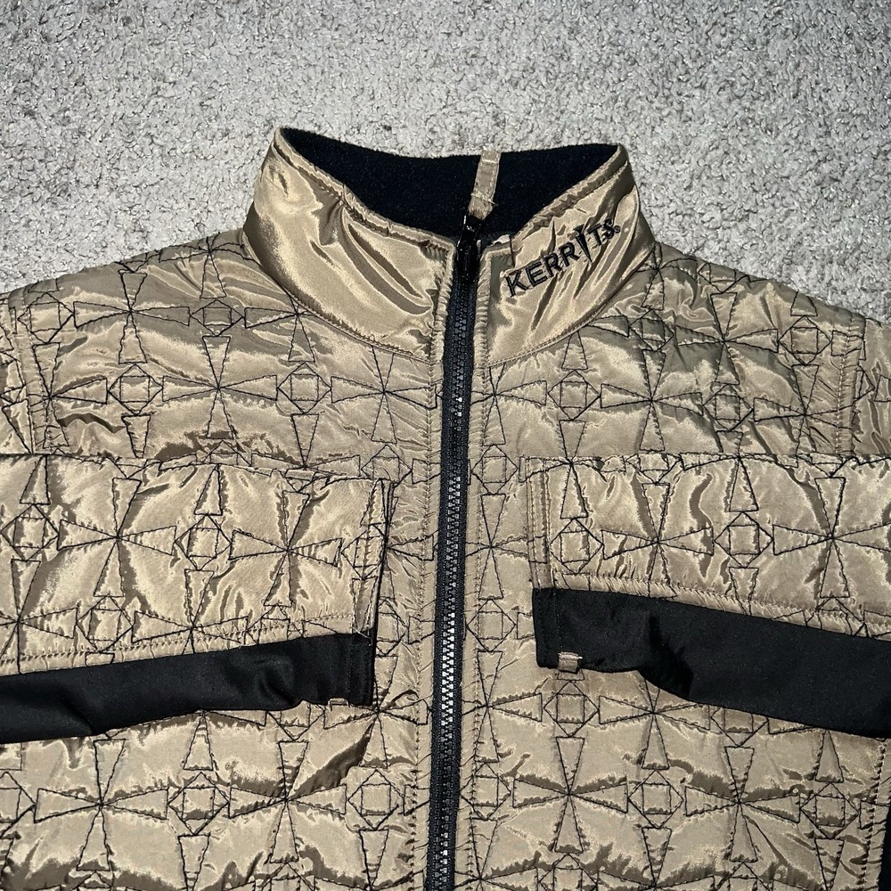 Kerrits Quilted Jacket Women's Small Brown Riding Equestrian Full‎ Zip